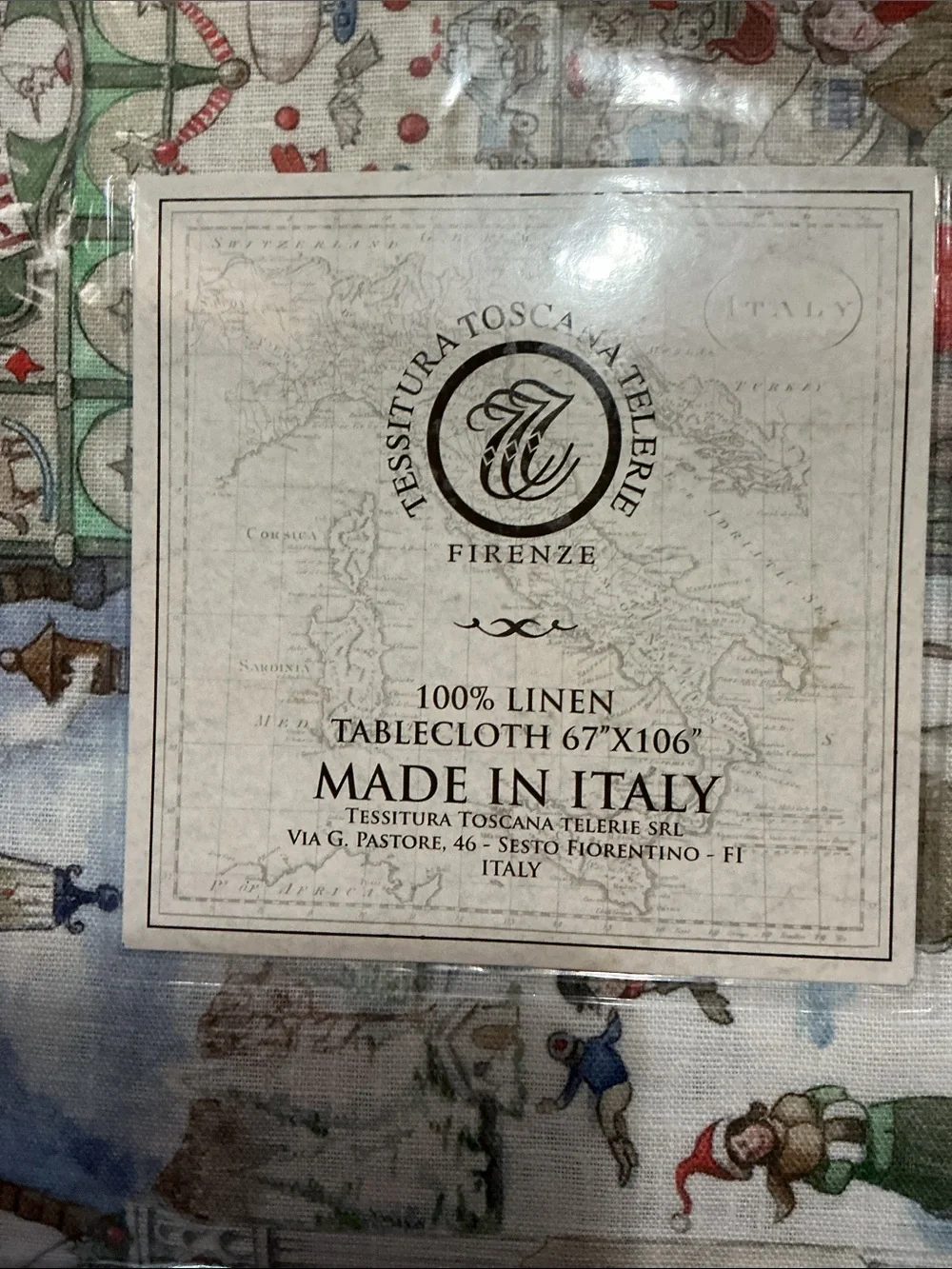 Tessitura Toscana Telerie Italian linen Christmas 🎄 tablecloth in the holiday
